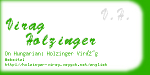 virag holzinger business card